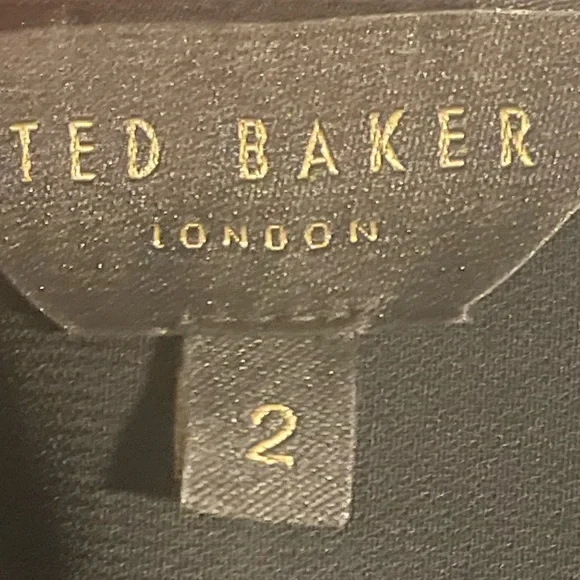 Ted Baker London Little Black Dress with Asymmetrical Scalloped Hem - Picture 3 of 3